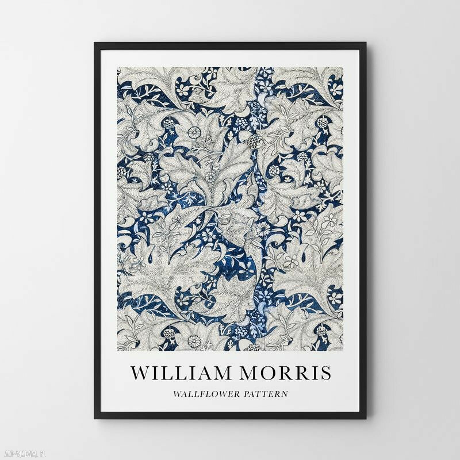 Plakat William Morris Wallflower Pattern A4 - kwiaty Hogstudio