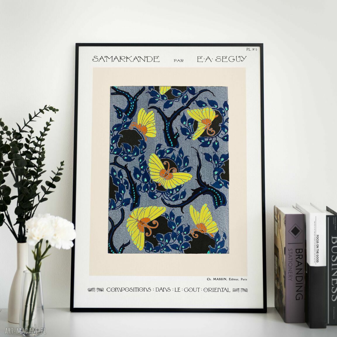 Plakat wystawowy - wzory retro 40x50 cm z orientalnym motywem vintage