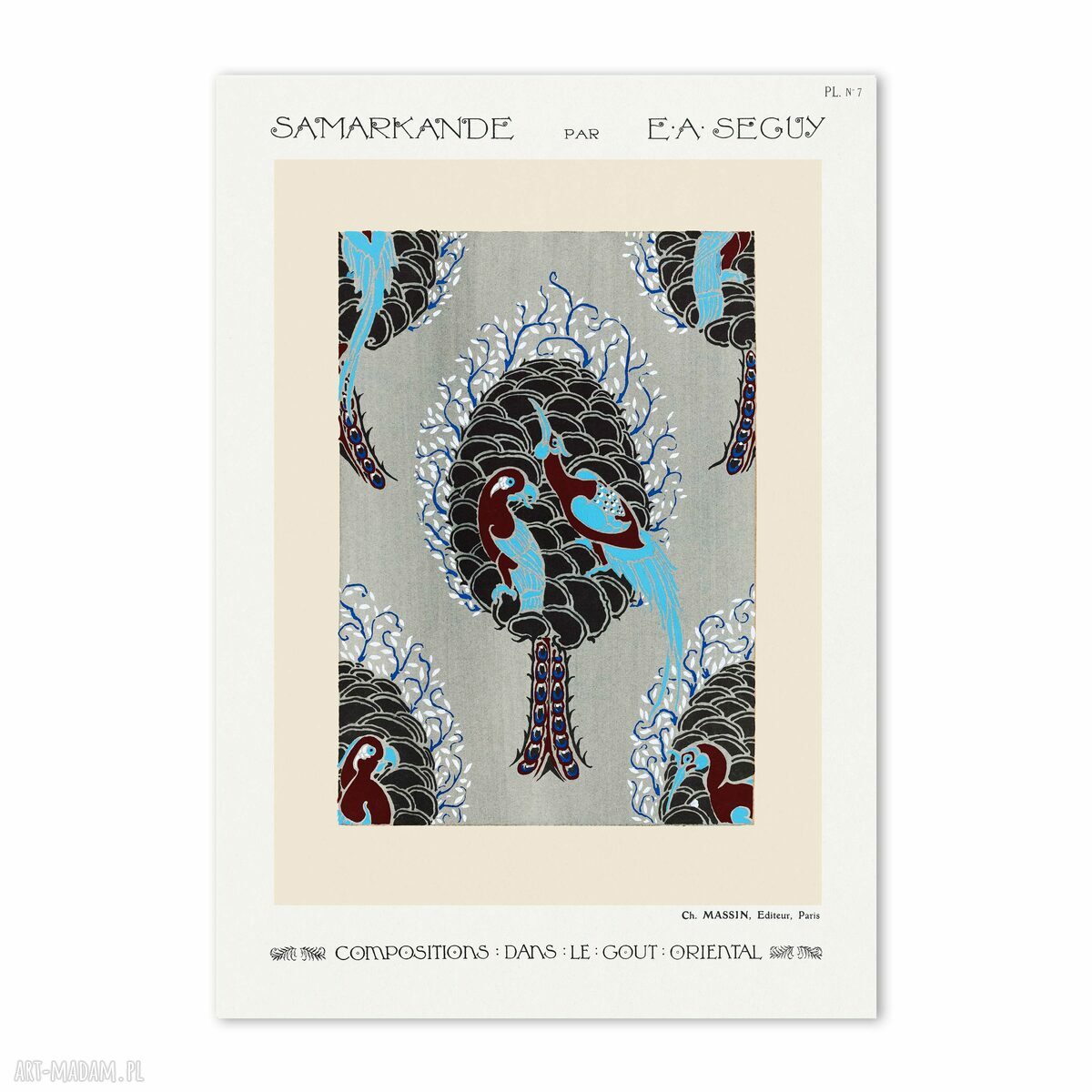 Plakat wystawowy retro 40x50 cm - wzory vintage (bez ram)