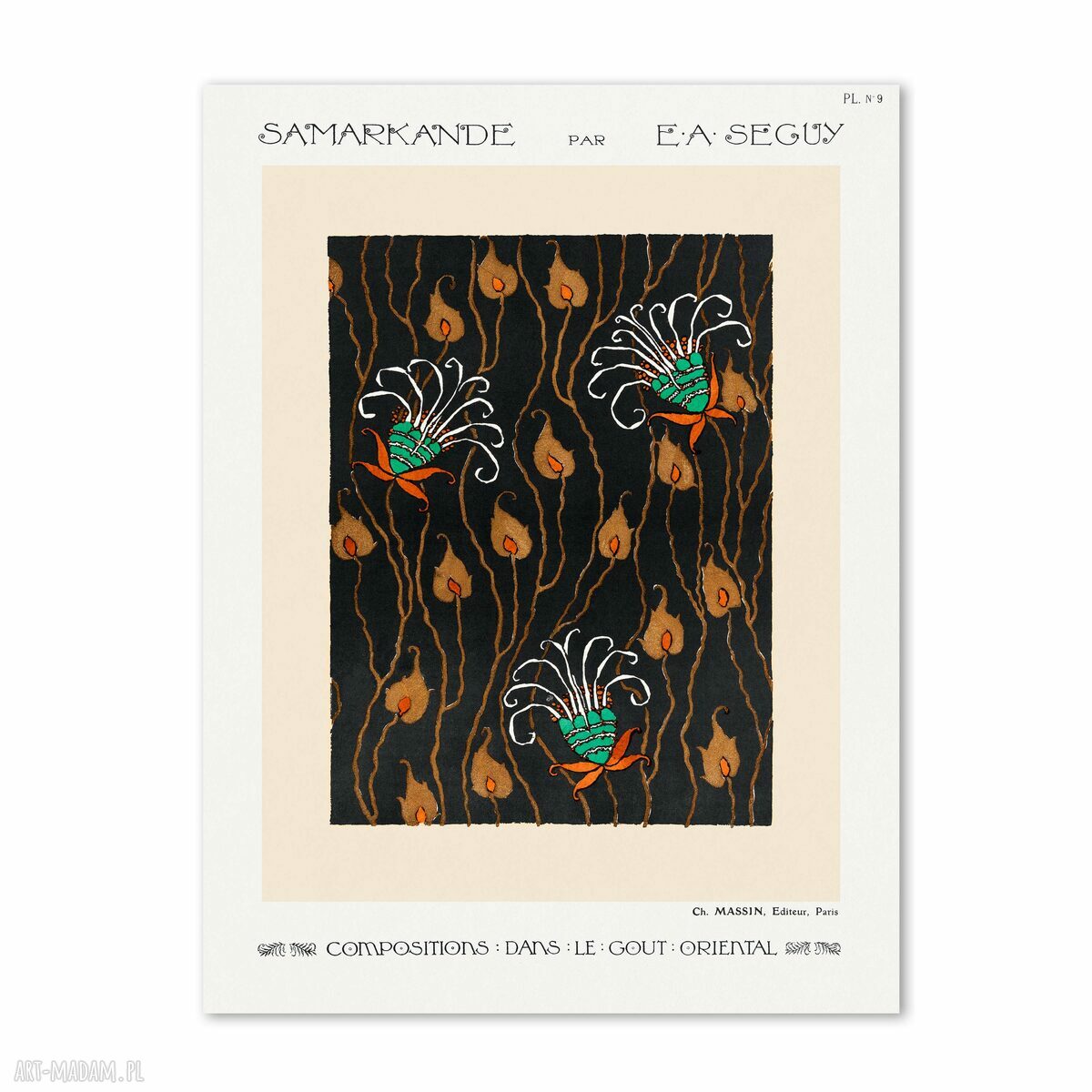 Plakat wystawowy - wzory retro 61x91 cm (bez ram)