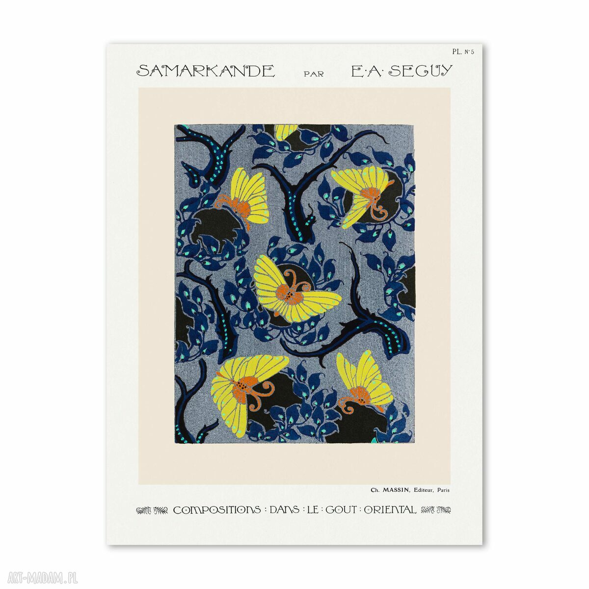 Plakat wystawowy retro - wzory art-deco 61x91 cm (8 -2-0024)
