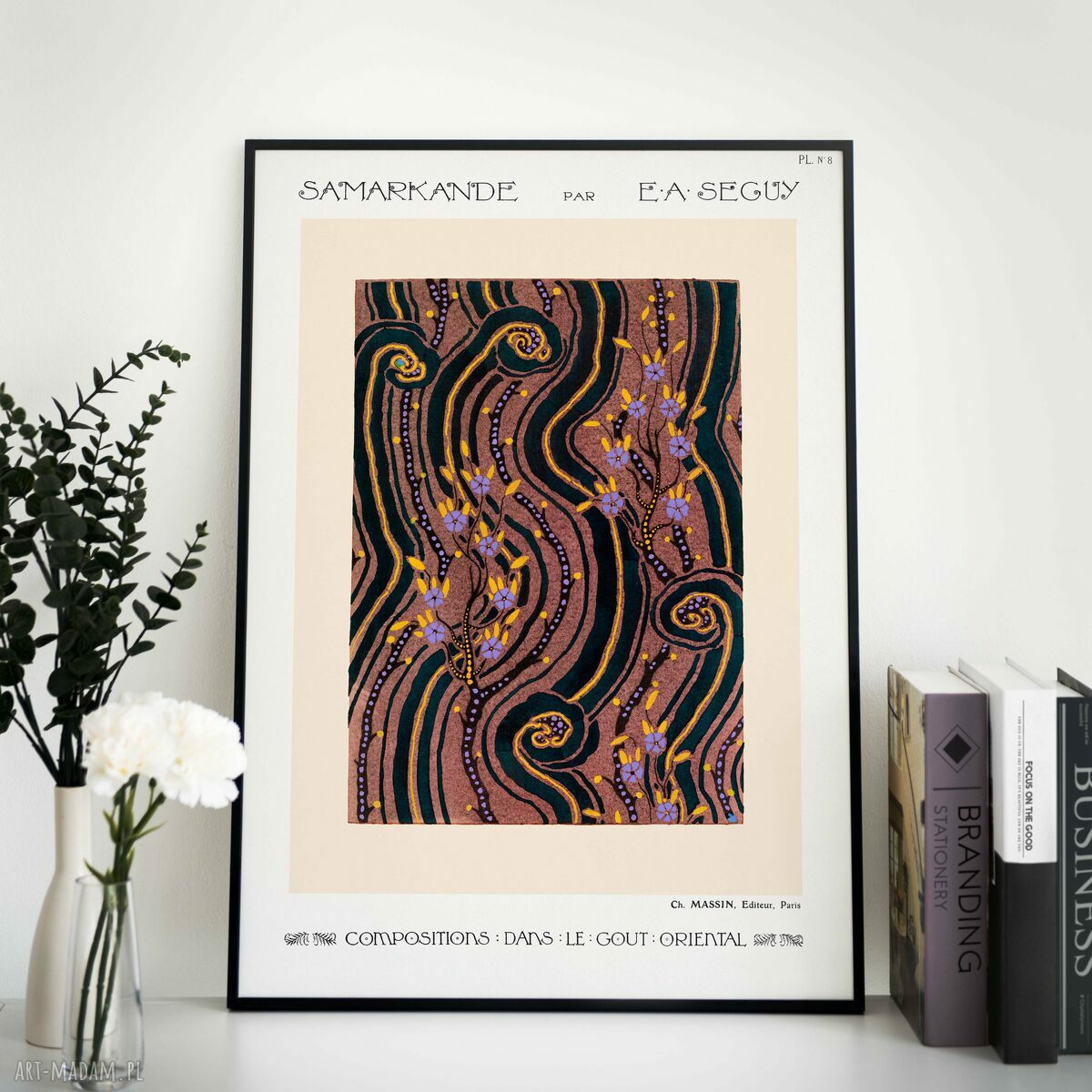 Plakat wystawowy retro Art Deco 40x50 cm - orientalny motyw (8 -2-0026)