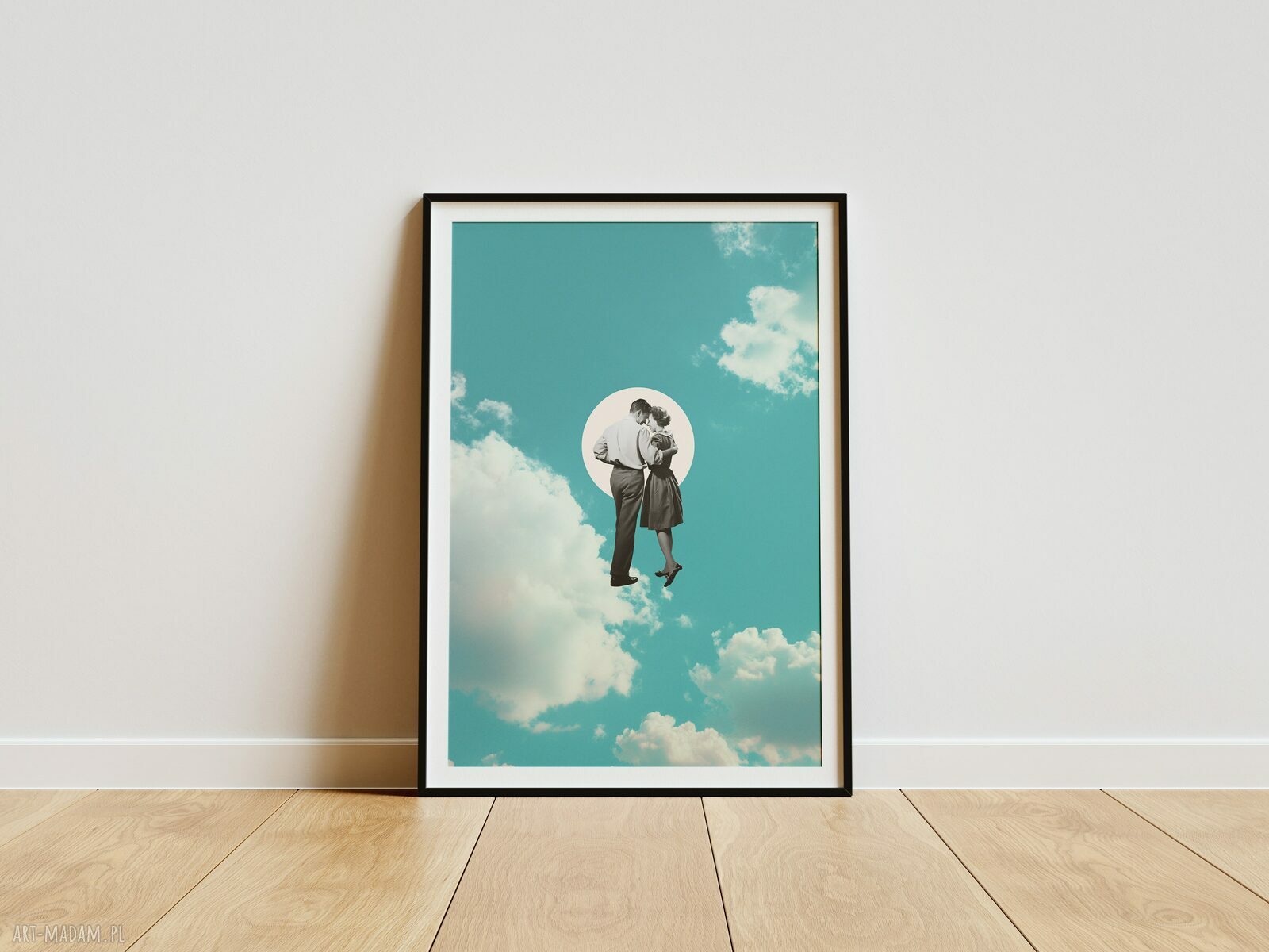 Plakat Zakochana para - kolaż minimalistyczny 50x70 cm