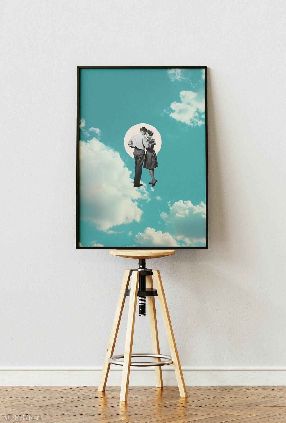 Plakat Zakochana Para - kolaż minimalistyczny 30x40 cm