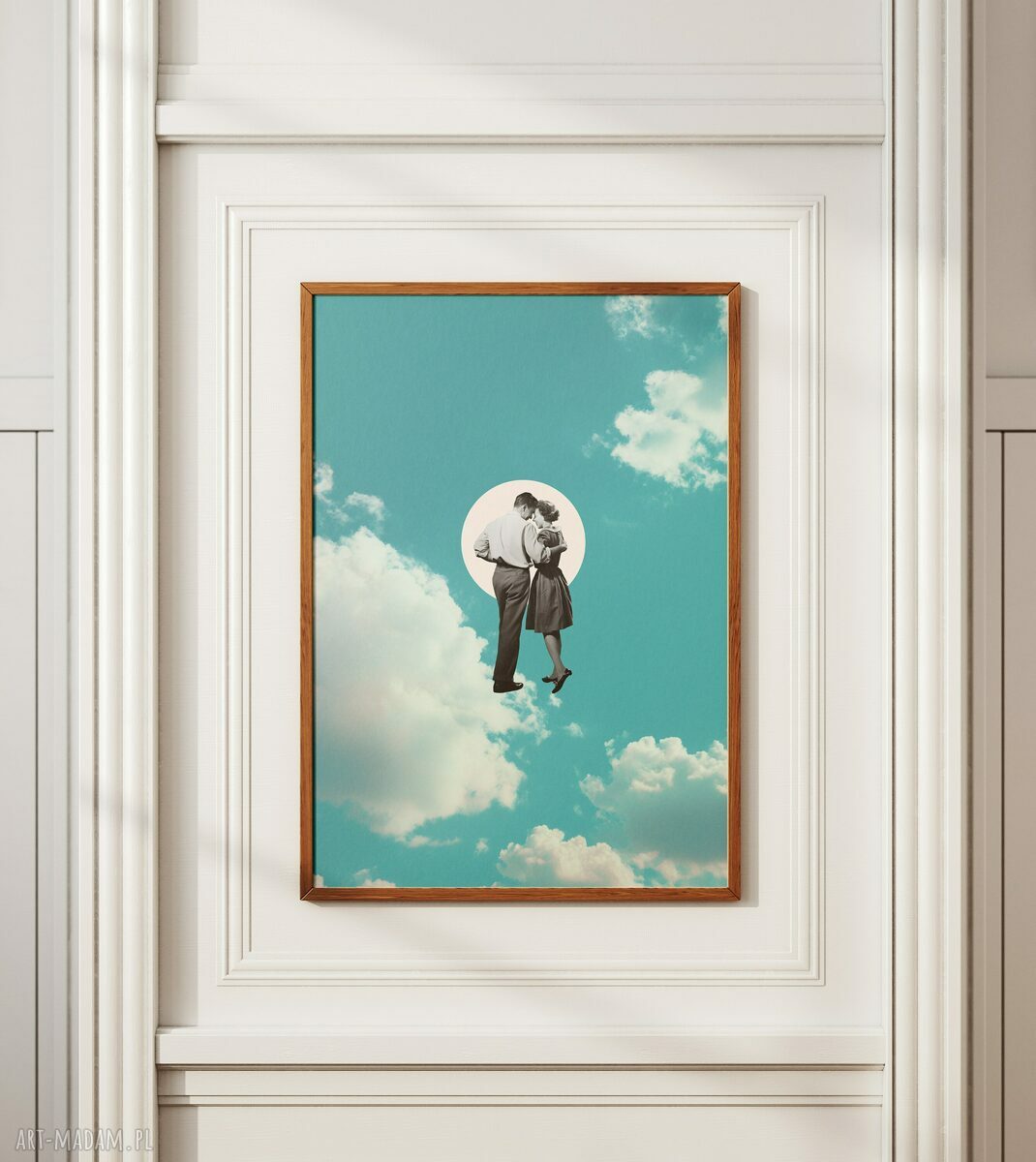 Plakat Zakochana para - kolaż minimalistyczny A2 42x59,4 cm