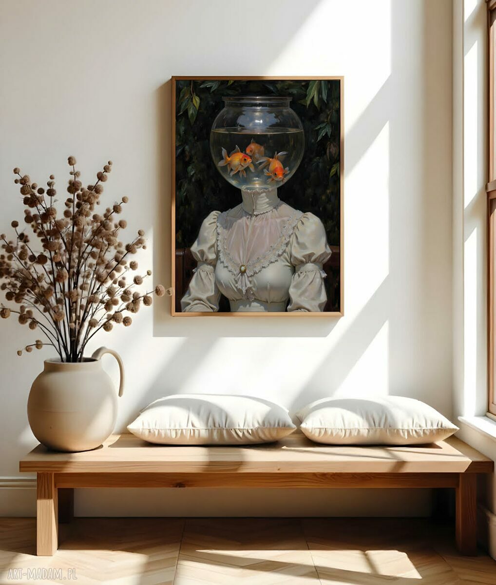 Plakat Złota rybka - sztuka 50x70 cm (B2) do salonu i domu