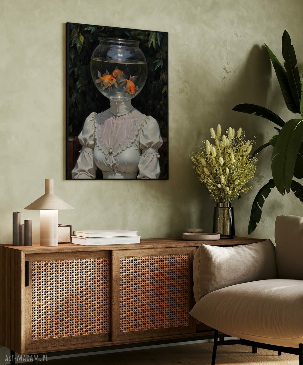 Plakat Złota Rybka 30x40 cm - modna sztuka na prezent