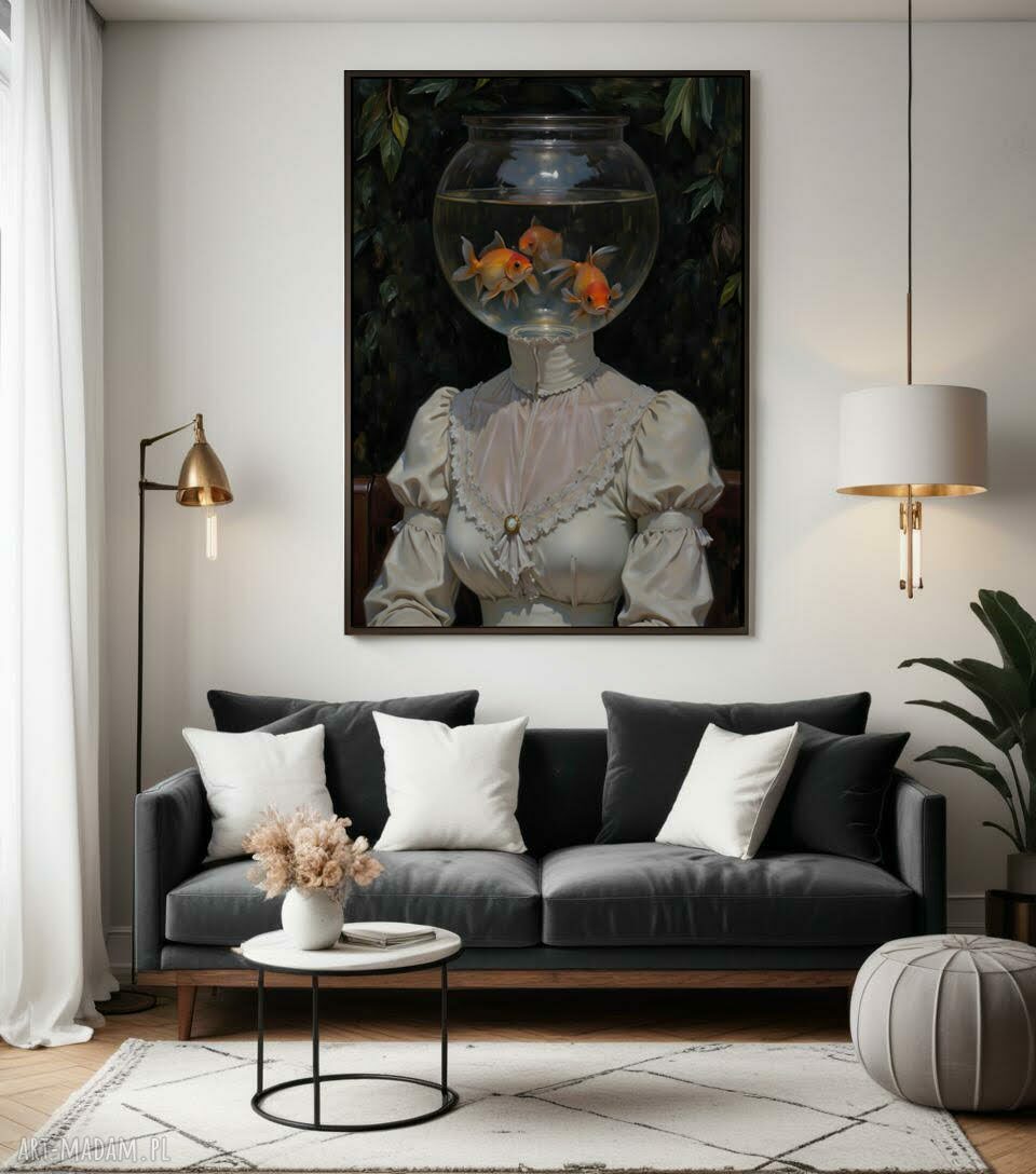 Plakat Złota Rybka - format 61x91 cm, sztuka do salonu