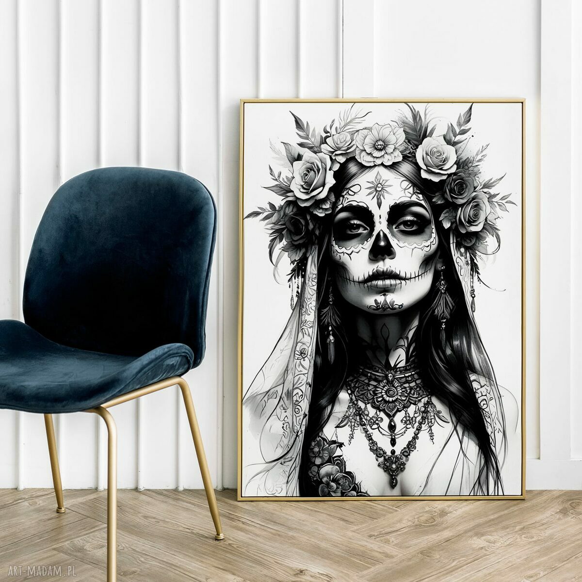 Plakat Zombie Girl 61x91 cm Hogstudio - mroczna dekoracja do wnętrza