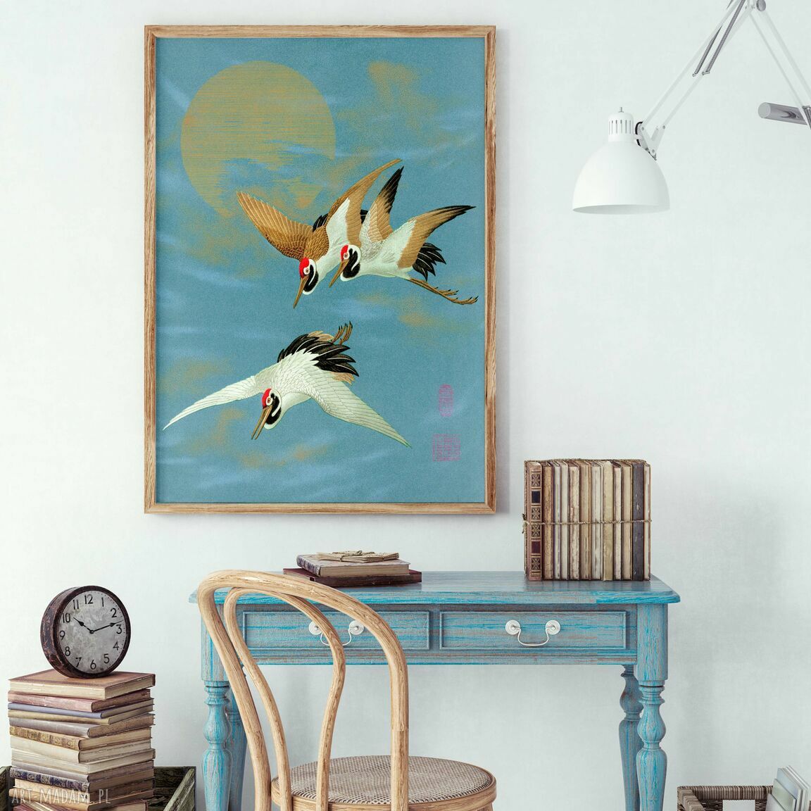 Plakat Żurawie - sztuka japońska 50x70 cm