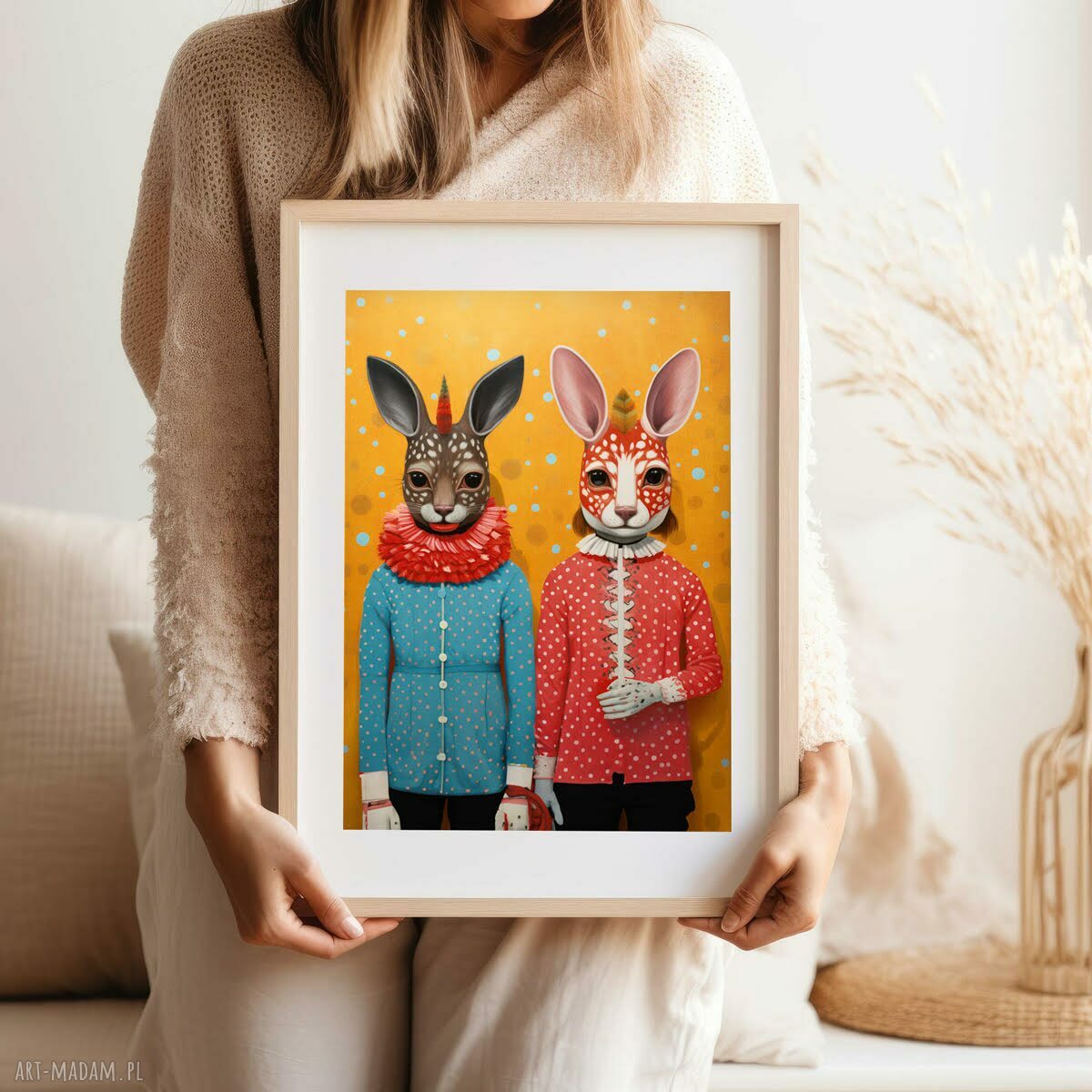Plakat Zwierzęcy duet 61x91 cm - kolorowy na prezent