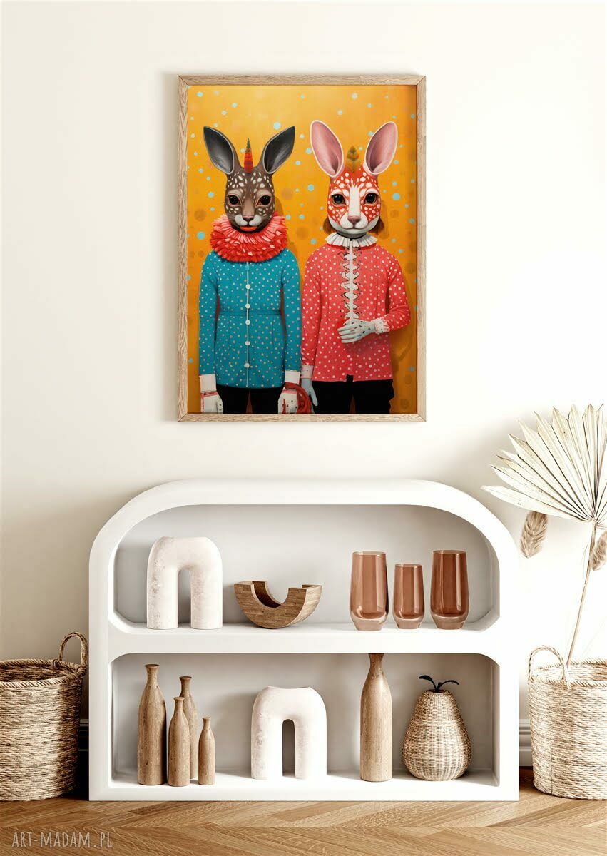 Plakat Zwierzęcy duet 61x91 cm - kolorowy na prezent