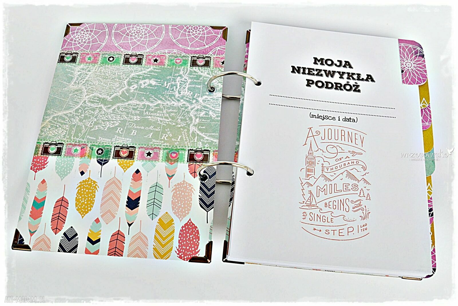Planner Podróży personalizowany ręcznie wykonane