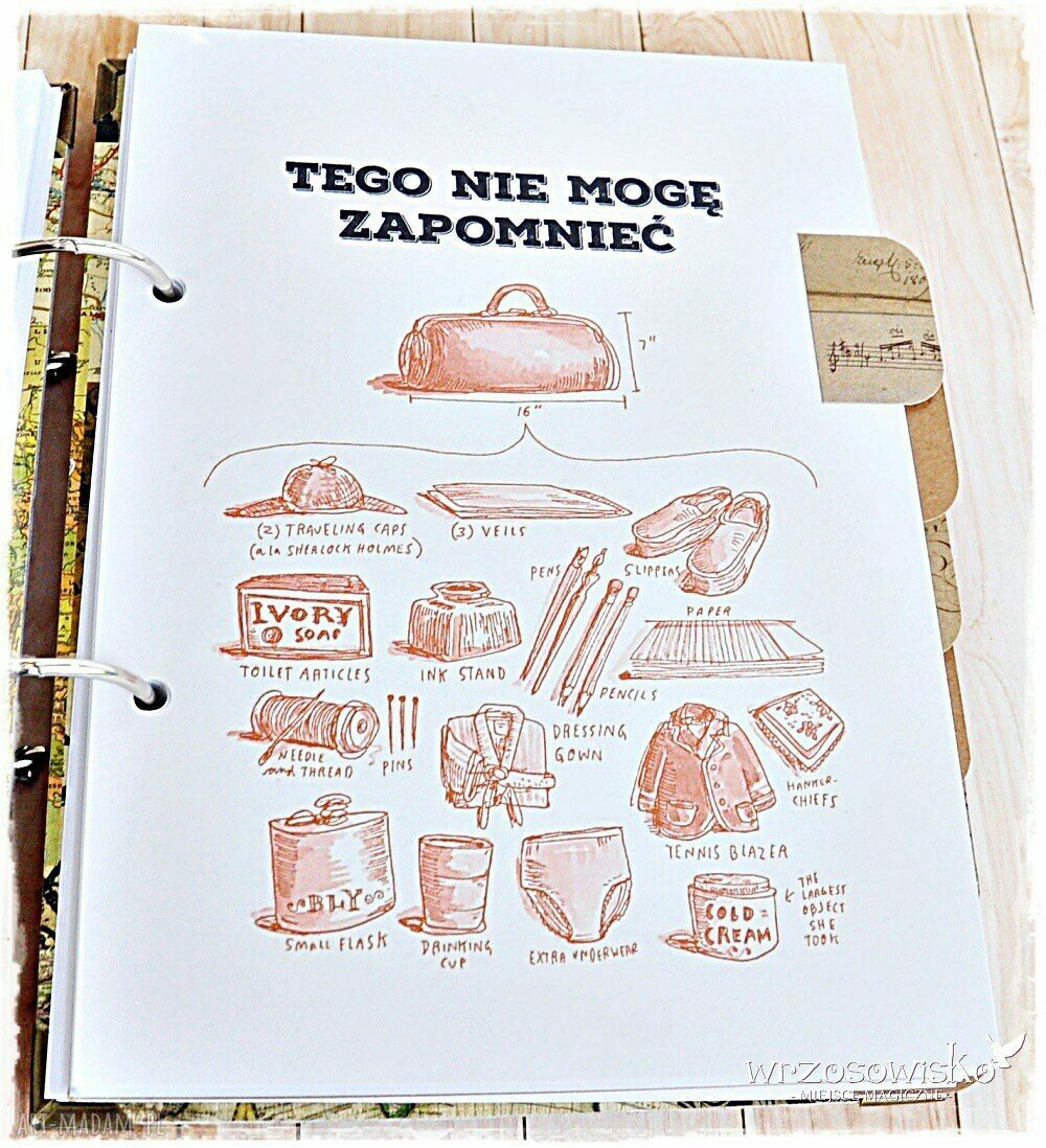 Planer Podróży/Dziennik Podróży ręcznie wykonane