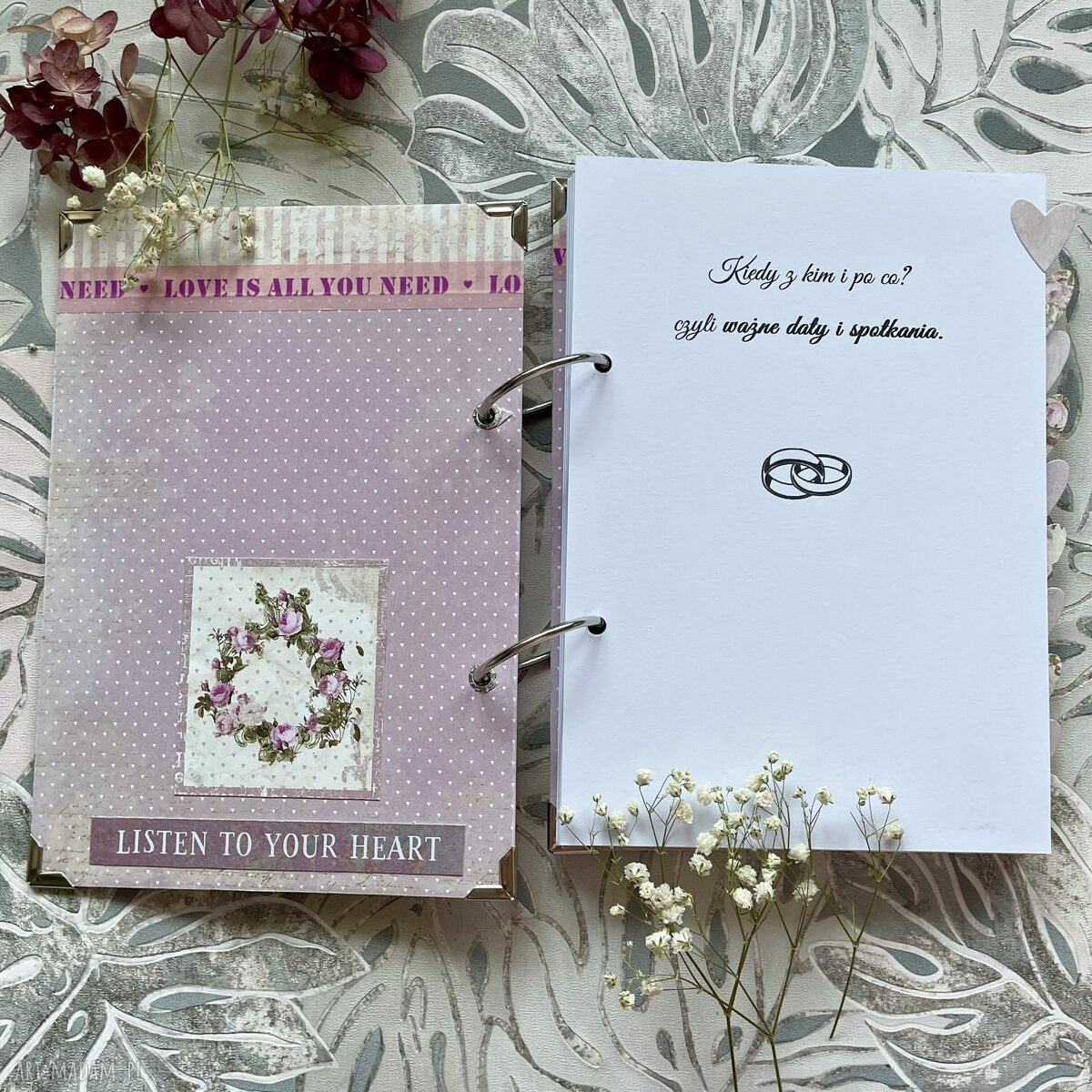 Planer Ślubny, notatnik Panny Młodej hand made
