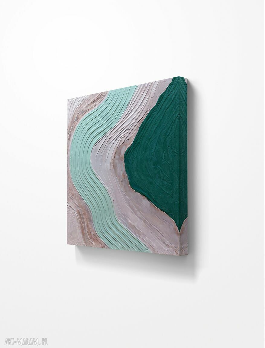 Planeta Ziemia - obraz strukturalny 50x50 cm (minimalistyczny)