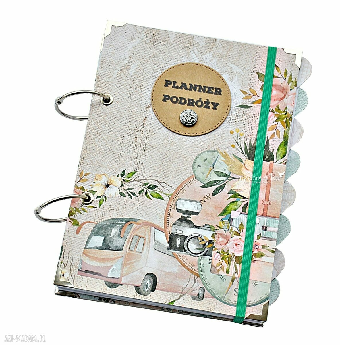 Planner Podróży, Pamiętnik Podróży z personalizacją Hand Made