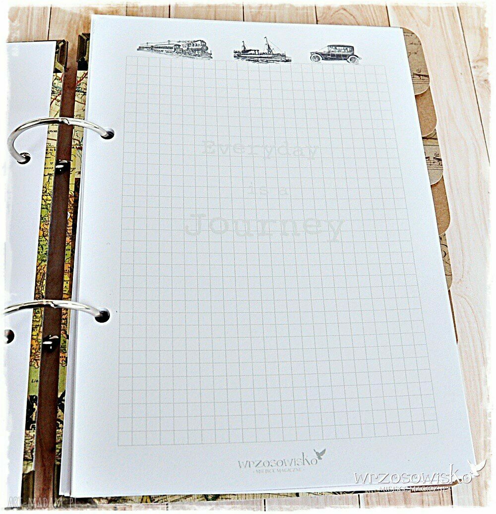 Planner Podróży personalizowany ręcznie wykonane