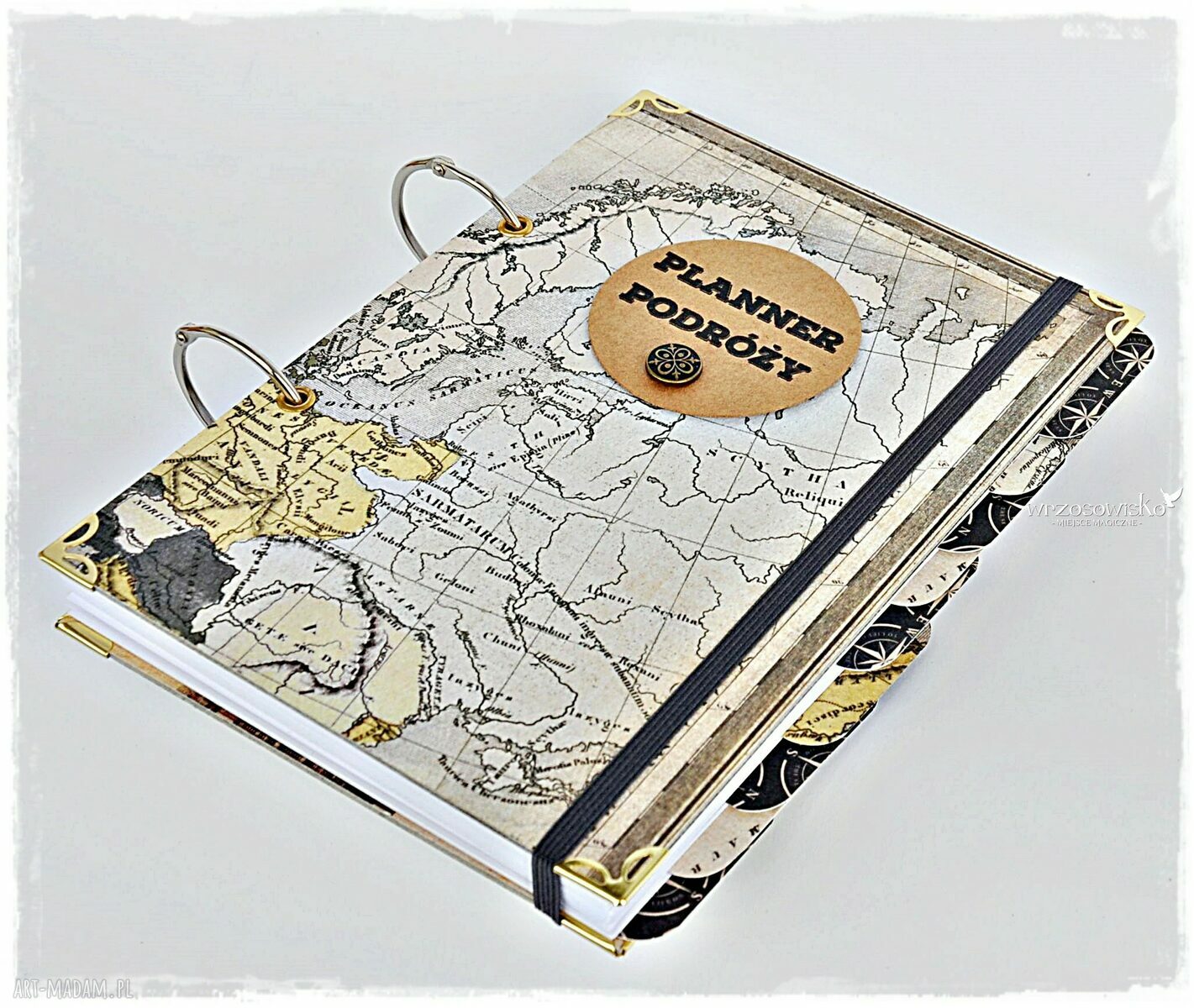 Planner Podróży Vintage ręczne wykonanie
