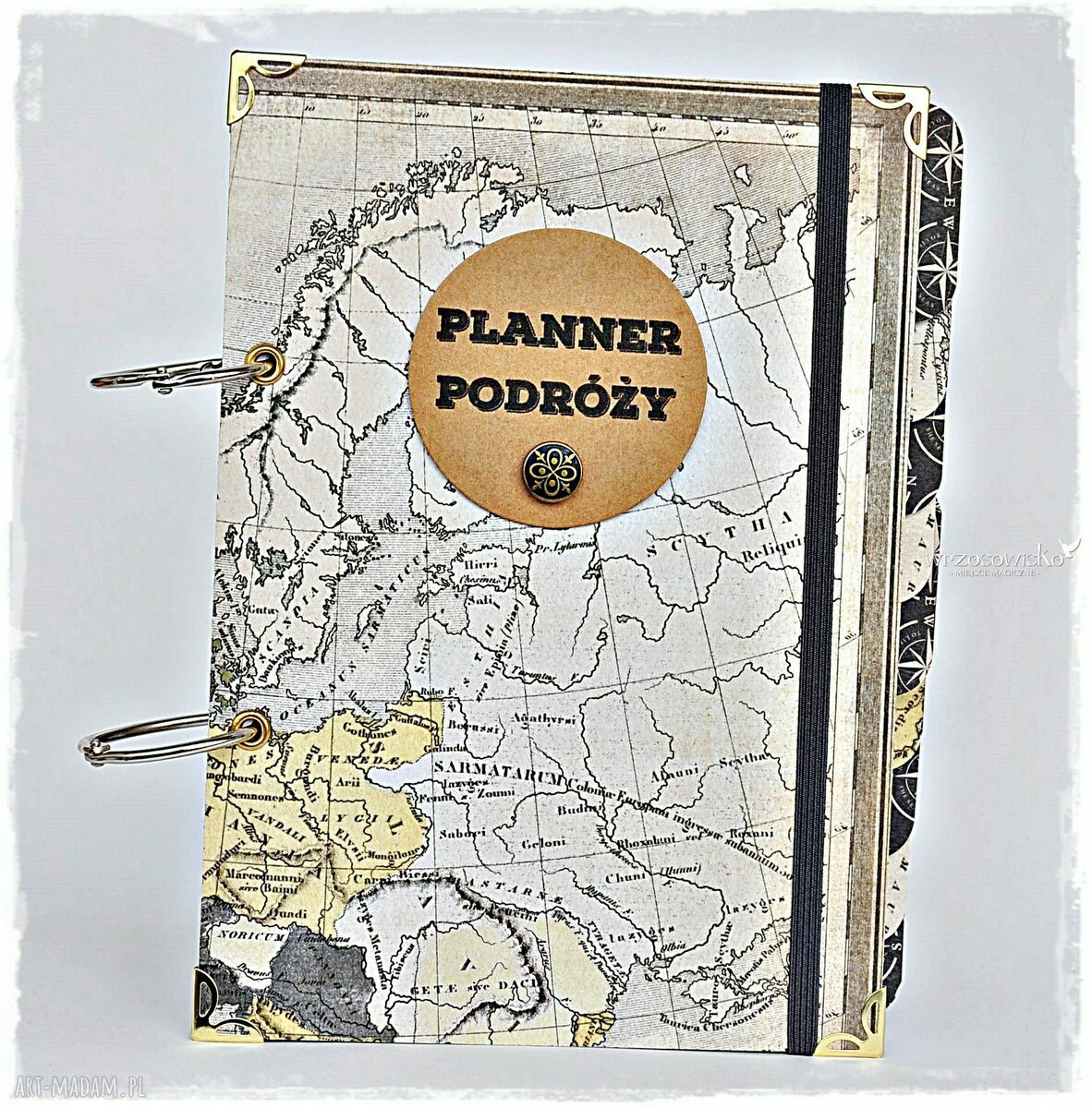 Planner podróży vintage planer