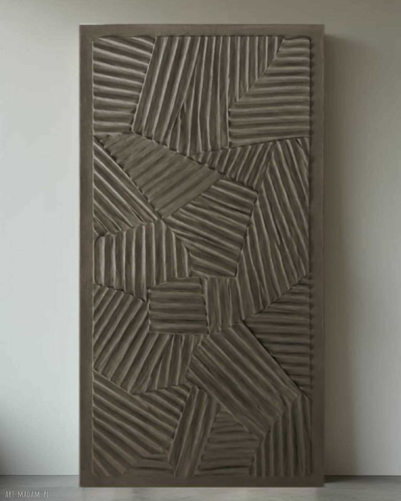 Płaskorzeźba ścienna RAL 7006 80x160 cm - obraz strukturalny bez ramy