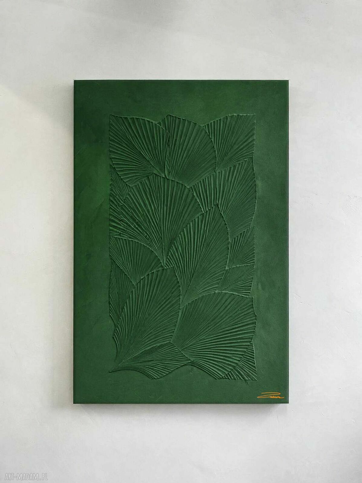 Botaniczny relief na ścianę - płaskorzeźba z kompozytu żywicznego, kolory do wyboru