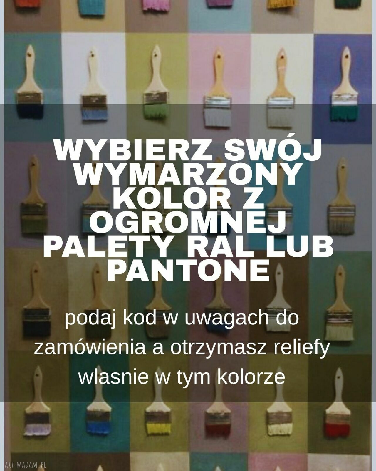 Botaniczny relief na ścianę - płaskorzeźba z kompozytu żywicznego, kolory do wyboru