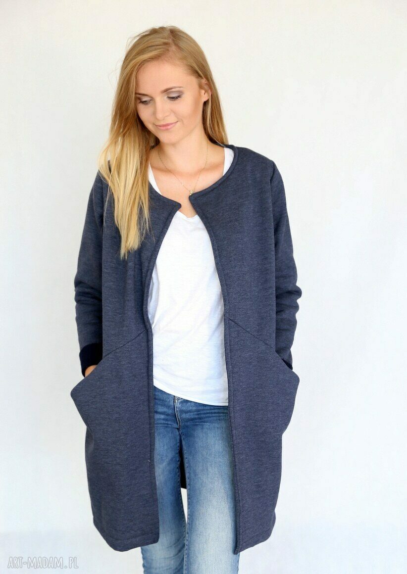 płaszc długi narzutka S - M jeans