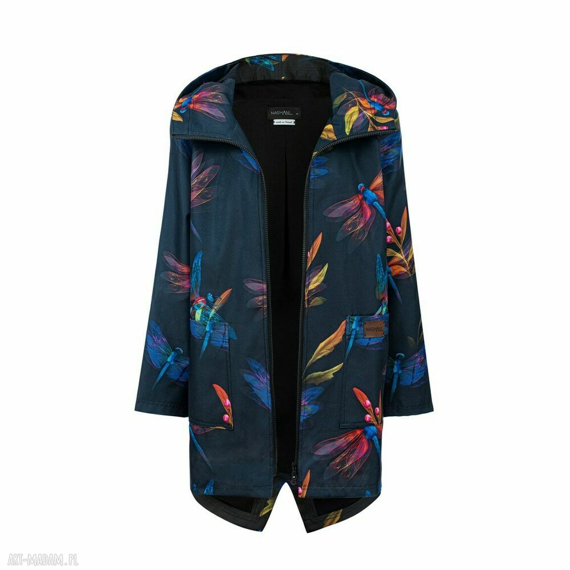 Płaszcz przeciwdeszczowy wodoodporny kolorowy ważki kurtka