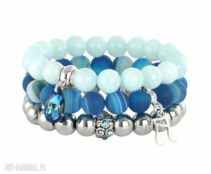 Plava mint blue silver l214 hematyt jadeit agat swarovski nutka