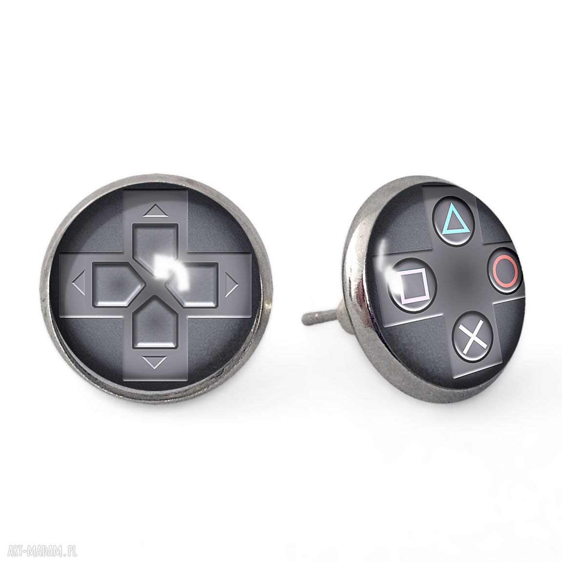 PlayStation kolczyki sztyfty Egginegg dla fanek gier