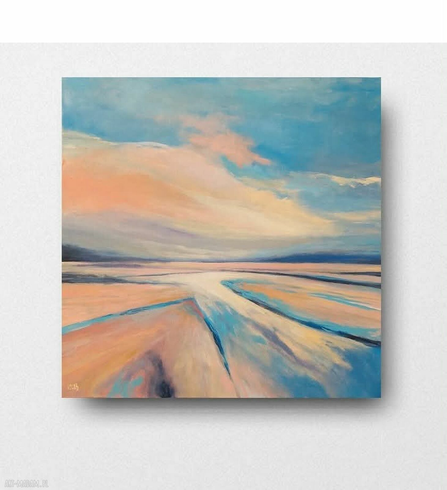 Plaża - obraz akrylowy 60x60 cm kwadrat, gotowy do zawieszenia