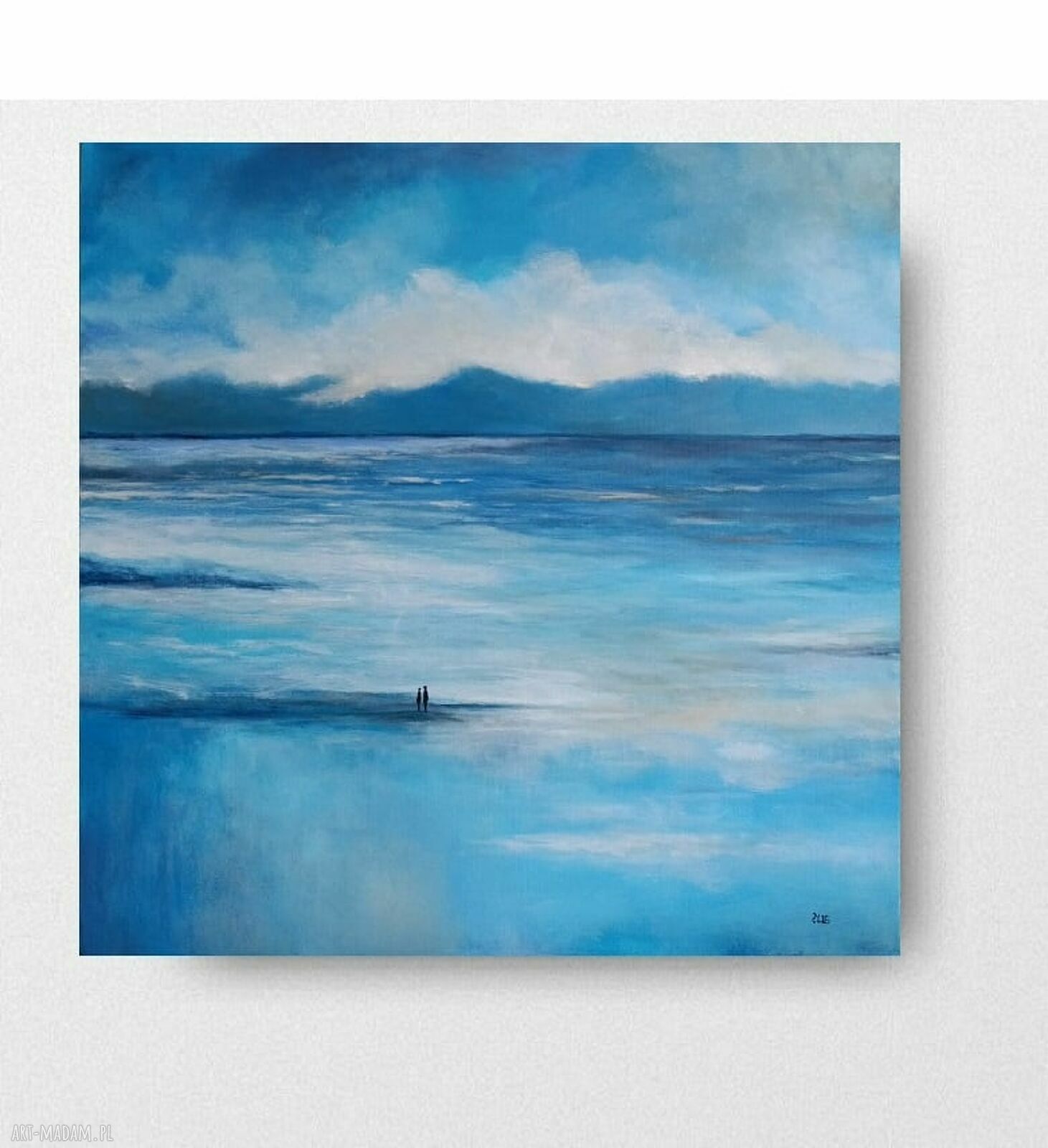 PLAŻA - ręcznie malowany obraz akrylowy 60x60 cm