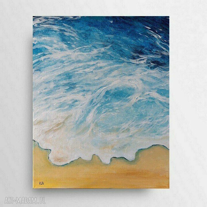 Plaża - obraz akrylowy 41 x 33 cm na płótnie (sygnowany, bez ramy)