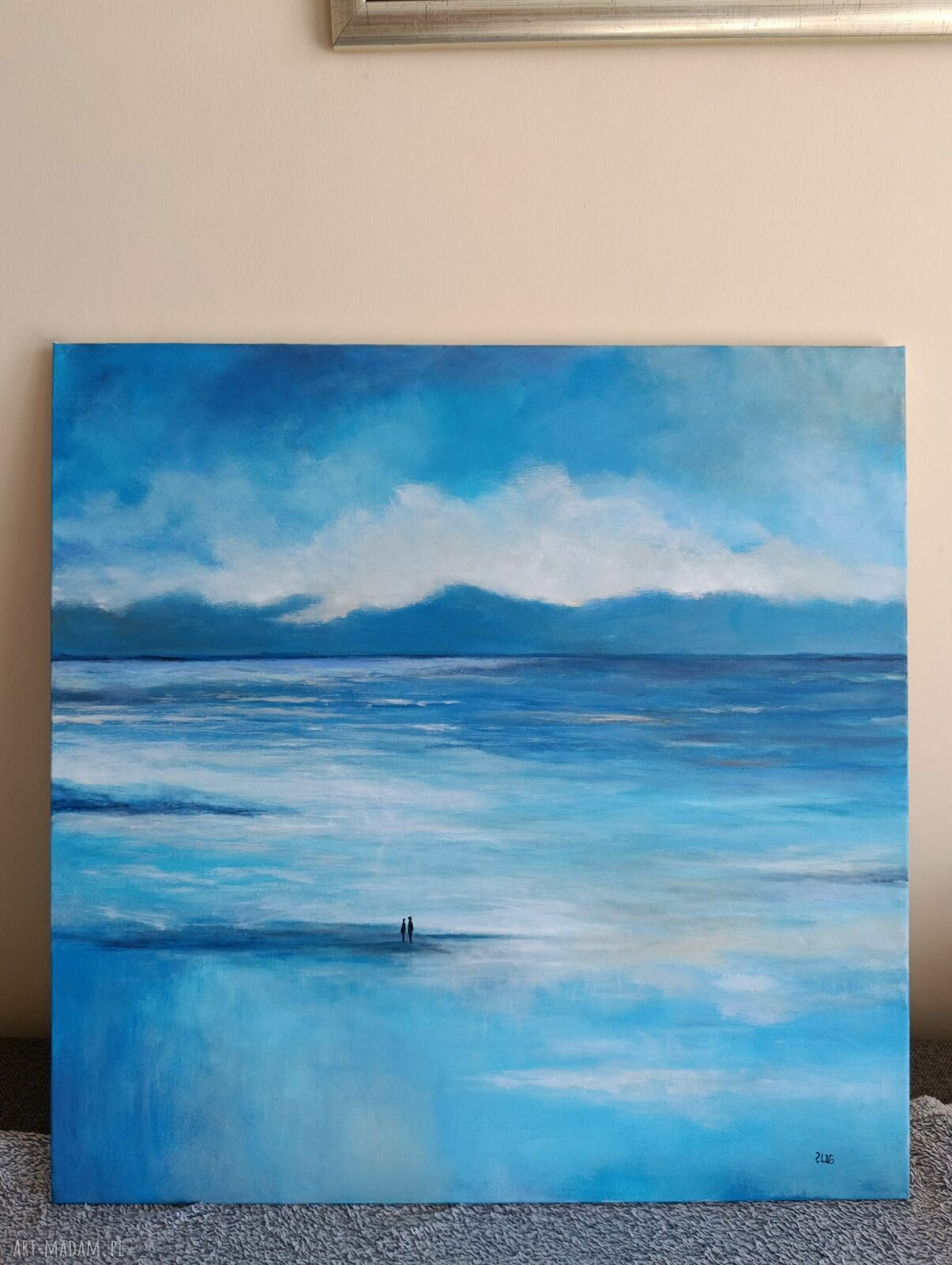 PLAŻA - ręcznie malowany obraz akrylowy 60x60 cm