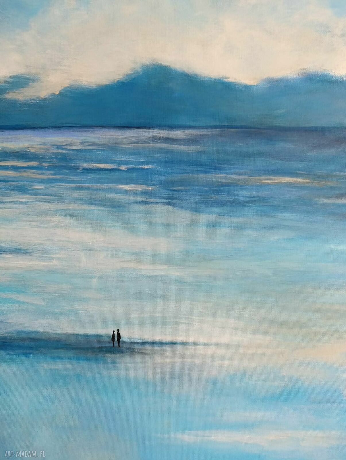 PLAŻA - ręcznie malowany obraz akrylowy 60x60 cm