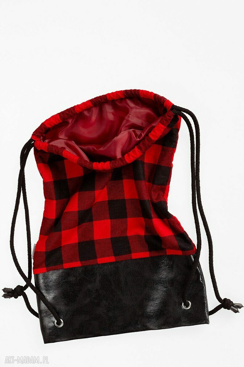 Plecak flanelowy unisex grunge na ramię Borba