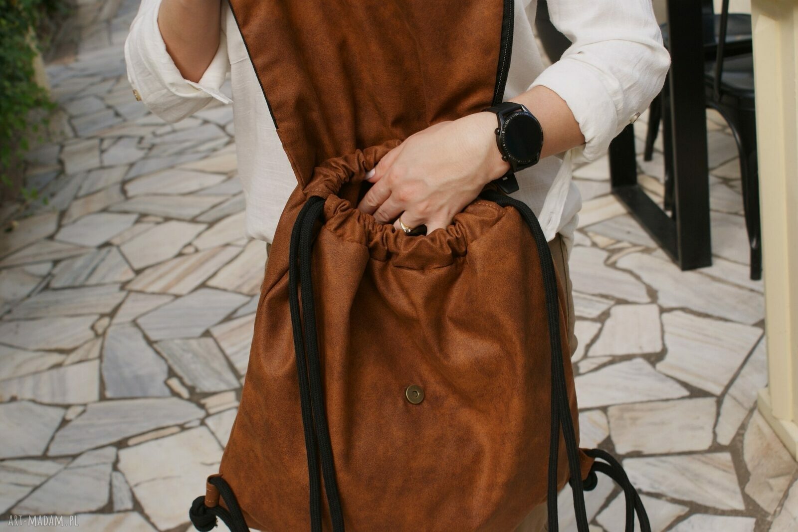 Plecak koniak hand made