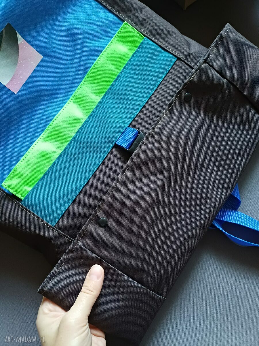 Plecak rolltop na laptop z kodury - mieści A4