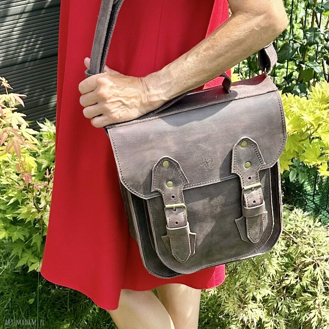 plecaki: Plecak torba brązowa skórzana Vintage. handmade