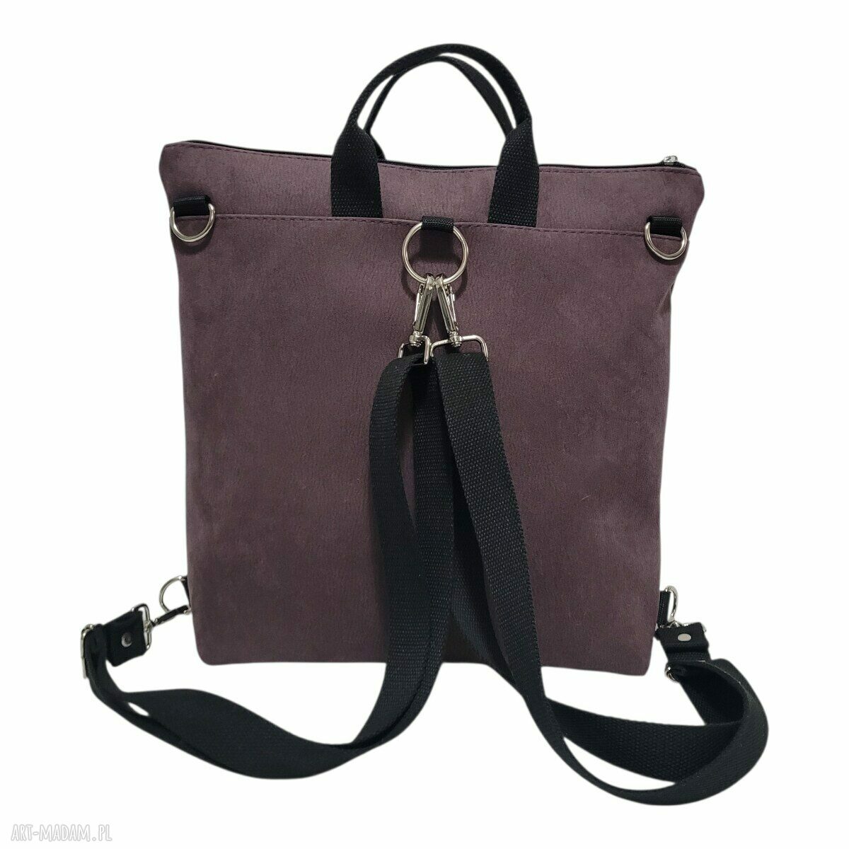Plecak - torba 4w1 wodoodporny wrzosowy unisex - A4 i na laptopa