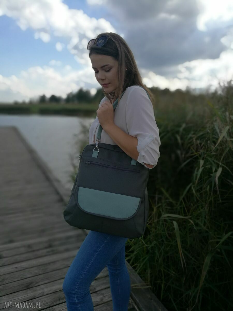 Plecak - Torba Listonoszka - Czerwone Piwonie (A4 i laptop) - handmade