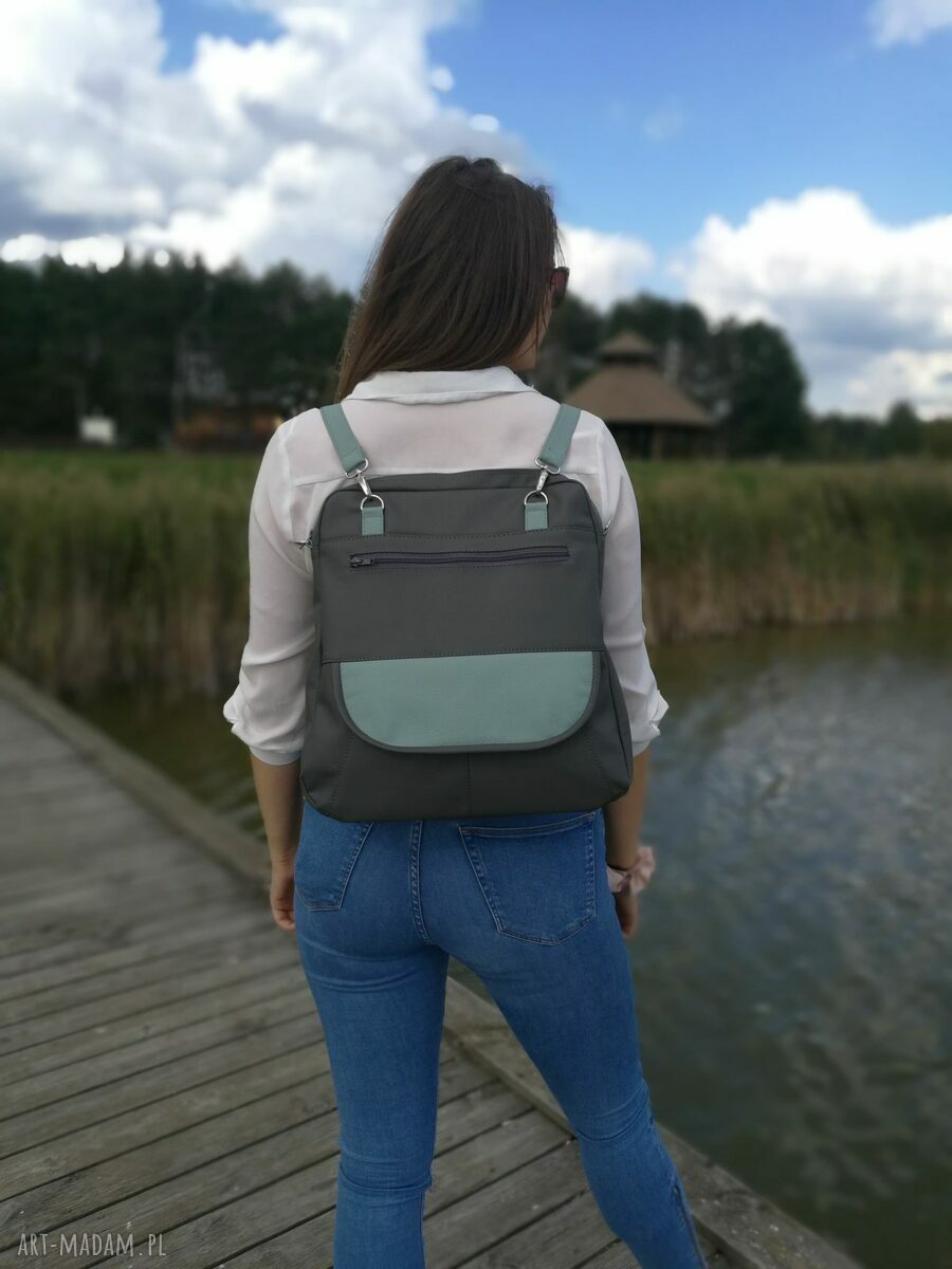Plecak - torba listonoszka w maki i kolibry (A4, laptop) - prezent na święta
