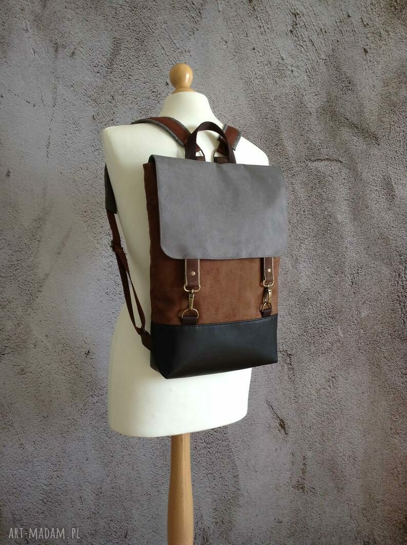 Plecak unisex handmade na laptopa A4 - elegancki do pracy i na uczelnię