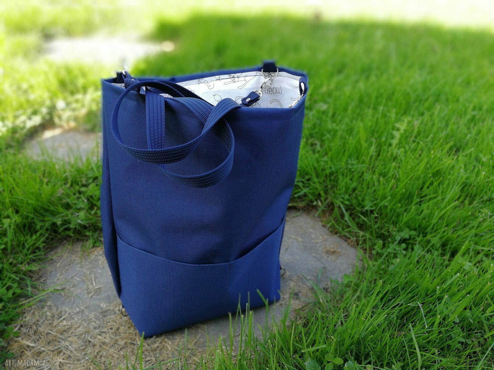 Plecako torebka cordura granatowa plecak duża prosta
