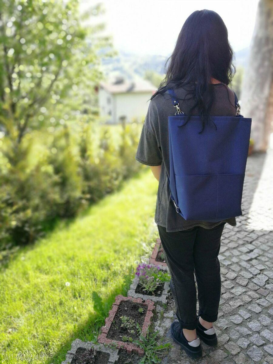 plecako torebka cordura granatowa Handmade