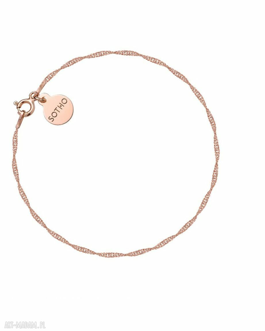 Bransoletka singapore różowego złota 18cm pleciona typu oraz