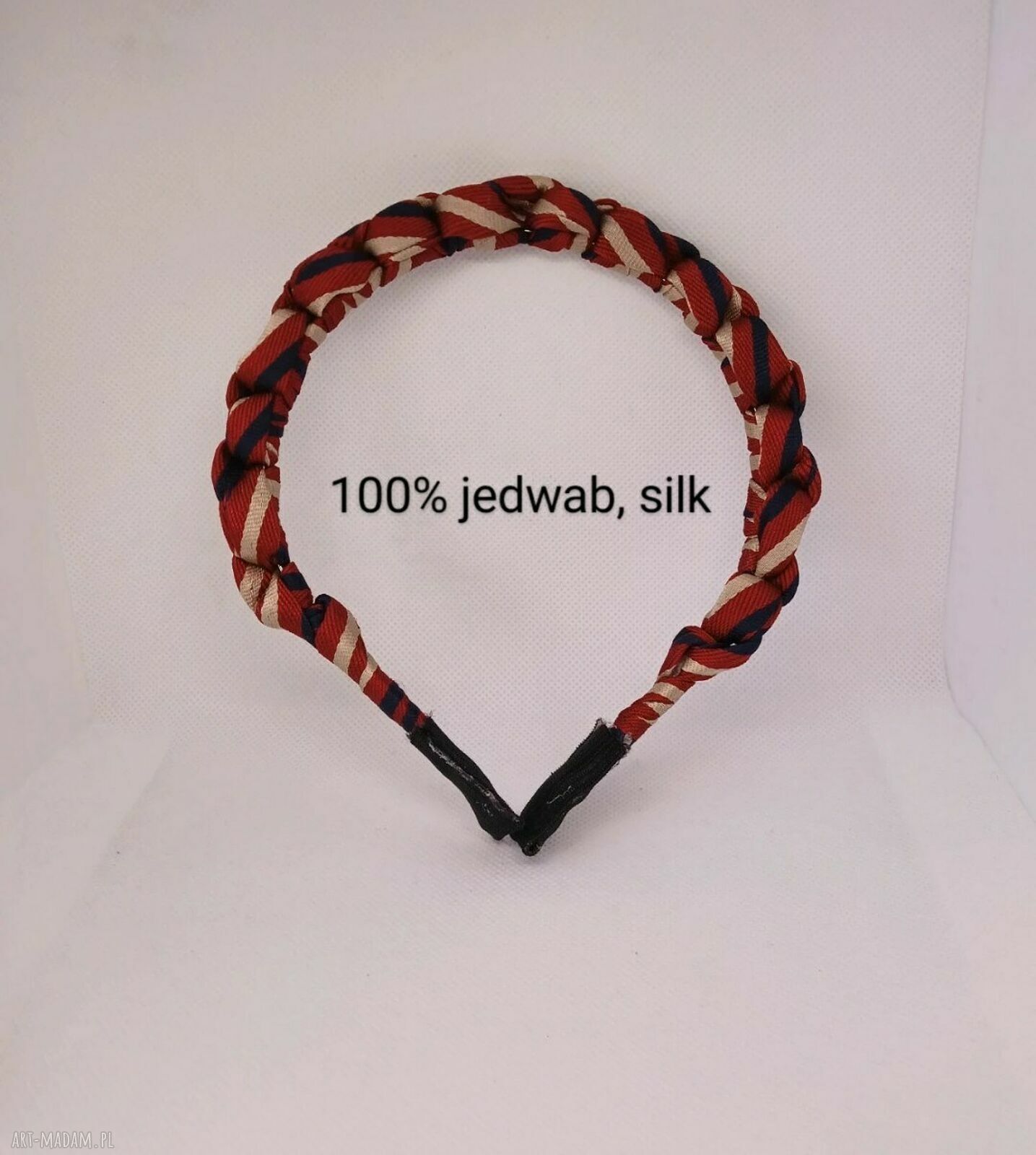 Pleciona jedwabna opaska na głowę - delikatny dodatek do Twojej stylizacji