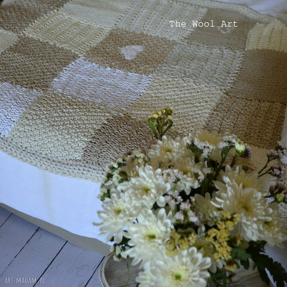 dom: pled kocyk Ręcznie wykonane