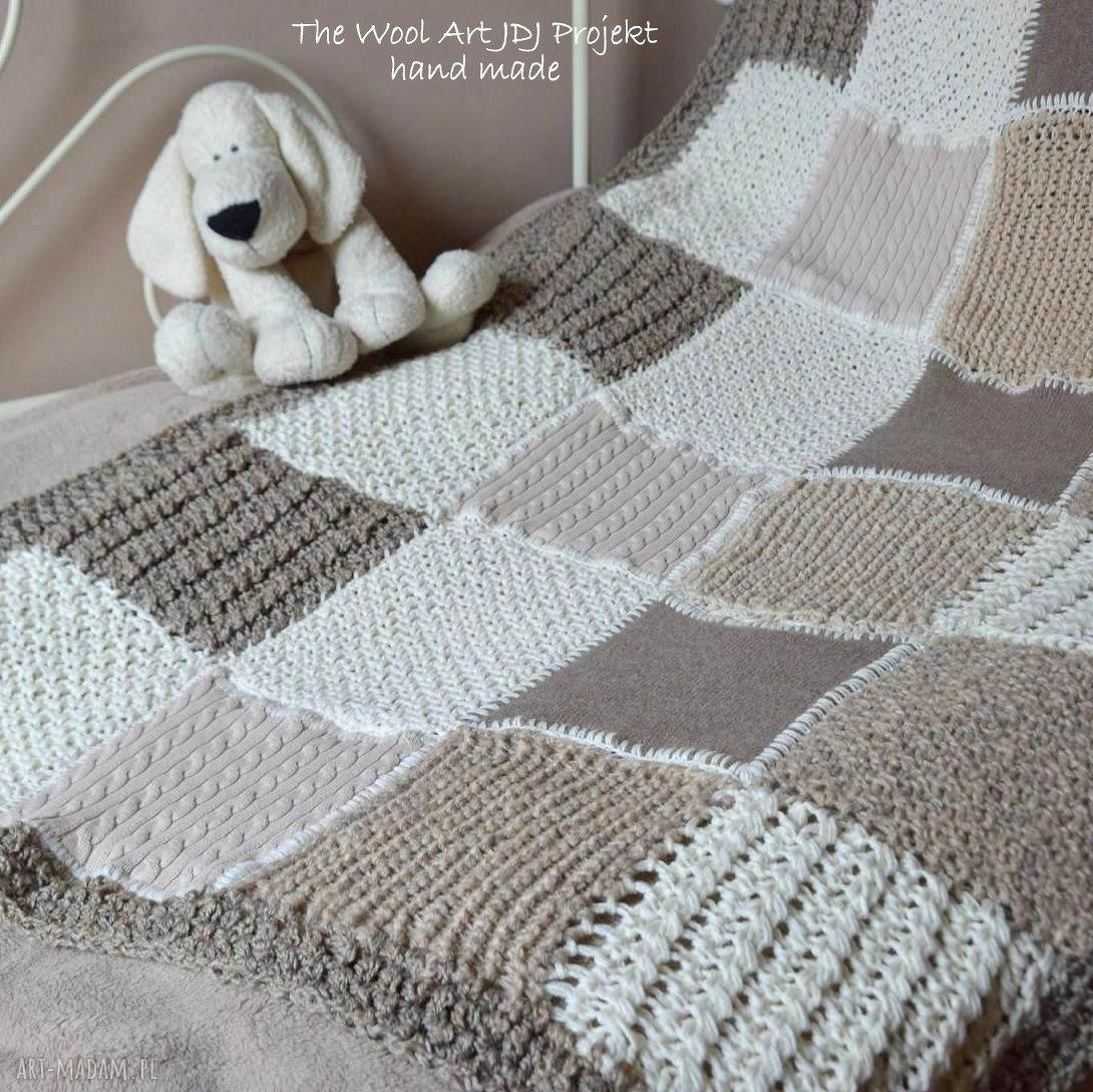 koce i narzuty: pled patchwoork ręcznie robione